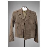 Brown Military-Style Short Jacket