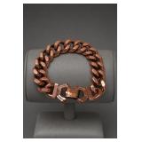 Copper-Tone Metal Curb Link Bracelet