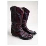 Pair of Brown Leather Cowboy Boots