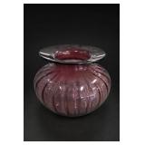 Purple Art Glass Lidded Jar