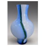 Blue and White Art Glass Vase
