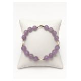 Purple Beaded Stretch Bracelet