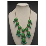 Green Beaded Statement Necklace