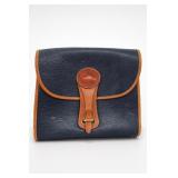 Dooney & Bourke Navy and Tan Leather Pouch