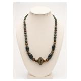 Beaded Black and Brown Necklace