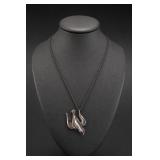 Metal Snake Pendant Necklace