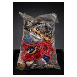 Bagged Assorted Costume Jewelry and Beads
