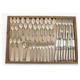 Boxed Silver-Tone Flatware Set