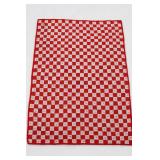 Red and White Checkerboard Quilt