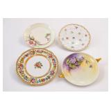 Assorted Hand-Painted Porcelain Plates and Bowl
