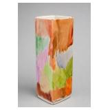 Hand-Painted Multicolor Ceramic Vase