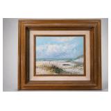 Framed Beach Scene Art Print