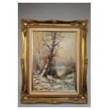 Framed Winter Landscape Art Print