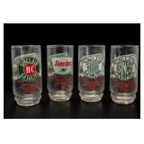 Set Of Four Soda Brand Glasses