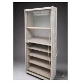Metal and Glass Display Cabinet With Shelves