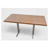 Rectangular Wood Table With Metal Legs