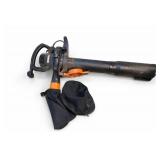 Black and Orange Electric Leaf Blower With Bag