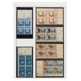 Lot of Six U.S. 4¢ Plate Blocks
