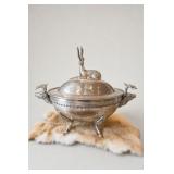 Victorian-Style Lacquered E.P.N.S. Stag Tureen