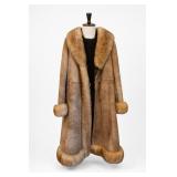 White Eagle Furs Sheepskin Coat, Size L–XL