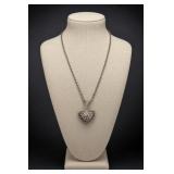 Sterling Silver 15g Heart Pendant Necklace