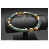 Chinese-Style Green Segmented Bracelet