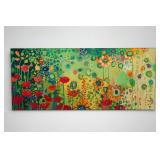 Floral Garden Abstract Canvas Artwork