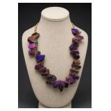 Purple Iridescent Statement Necklace