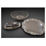 Lot of Silver-Tone Serving Pieces