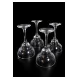 Lot of 4 Clear Stemmed Margarita Glasses