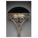 Floral Scrollwork Metal Wall Console