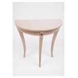 Wooden Demilune Console Table