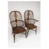 Wooden Windsor-Style Armchairs