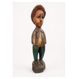 Carved Painted Standing Figure Sculpture