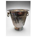 Fluted Metal Pedestal Vessel