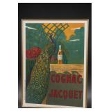 Framed Cognac Jacquet Advertising Poster