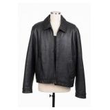 Black Roundtree & York Genuine Leather Jacket