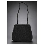 Black Beaded Evening Handbag