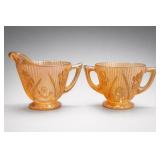 Jeannette Iris & Herringbone Creamer & Sugar