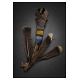 Vintage / Antique Feathered Beaded Medicine Stick