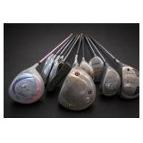 Lot of Wilson, Titleist & Taylor Made Golf Clubs