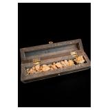 Raw Incense Resin in Carved Wooden Box