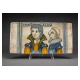 SACA Castelli Painted Ceramic Wall Plaque