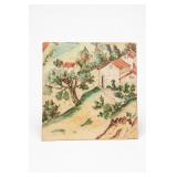 Rural Landscape Watercolor Tile