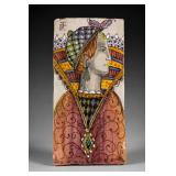 Italian-Made Portrait Ceramic Wall Plaque