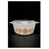 Pyrex Butterfly Gold 1.5 Pint Covered Casserole Di
