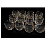 12 Starlyte Mid Century Glass Tumblers