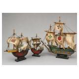 Lot of Santa Maria, Nina & Pinta Models