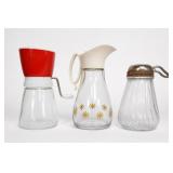 3-Piece Log Cabin Pitcher & Glassware Lot