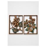 Lot of Syroco Botanical Fruit Plaques